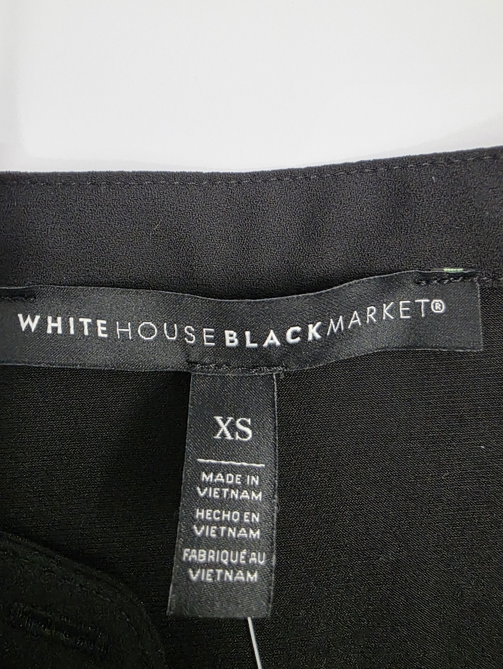 WHBM Black Ruffle Sleeveless Blouse Button Front Top Work Chic NEW - Picture 6 of 8